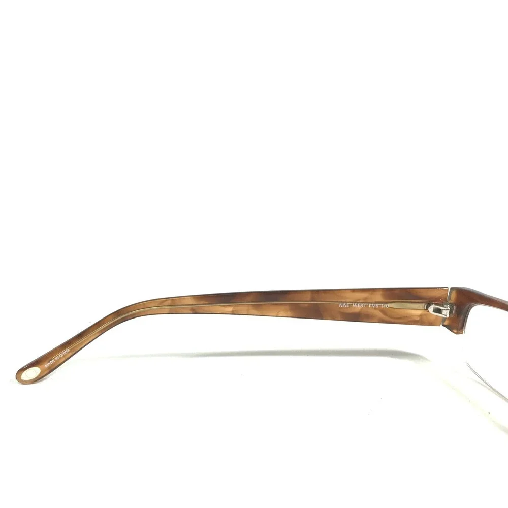 Nine West Petite Eyeglasses Frames 316 FM5 Brown Rectangular Half Rim 49-16-140